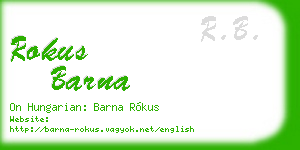 rokus barna business card
